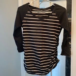 Liz Lange Maternity Black and White stipe Short